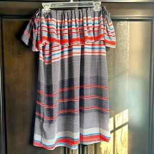 Topshop off shoulder or flutter shoulder tunic dress